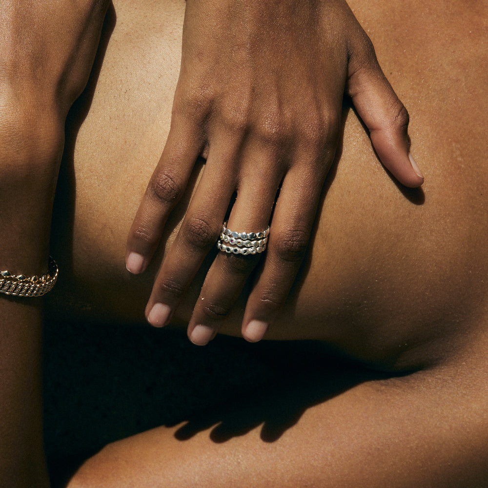Pebble Stack Ring | Silver