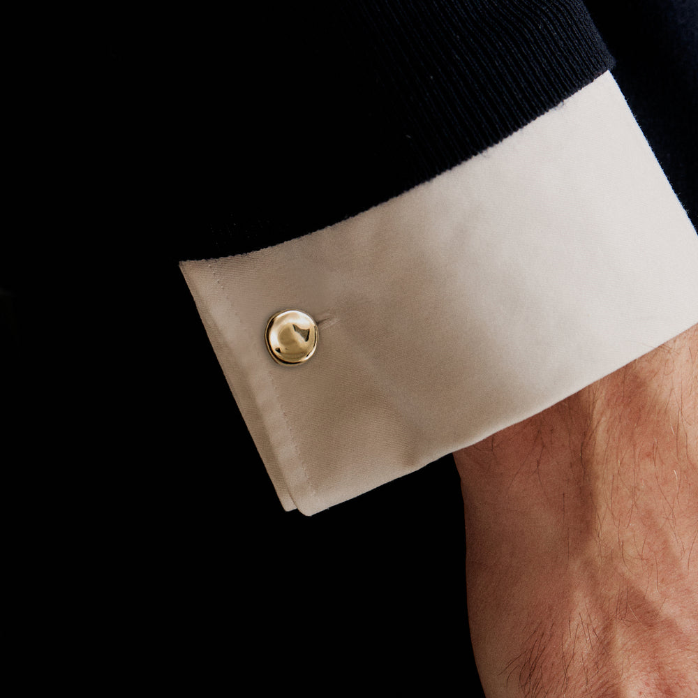 Signature Stone Cufflinks | Solid Yellow Gold