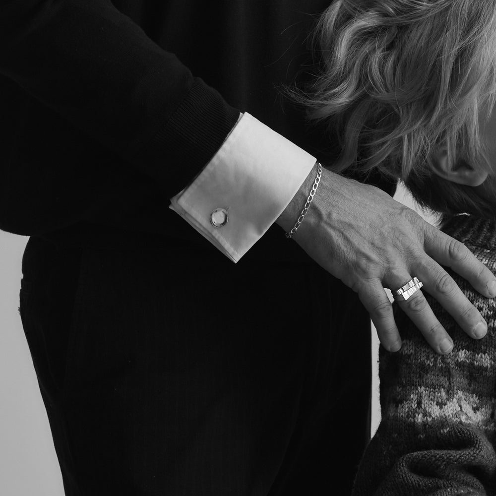 Signature Stone Cufflinks | Silver