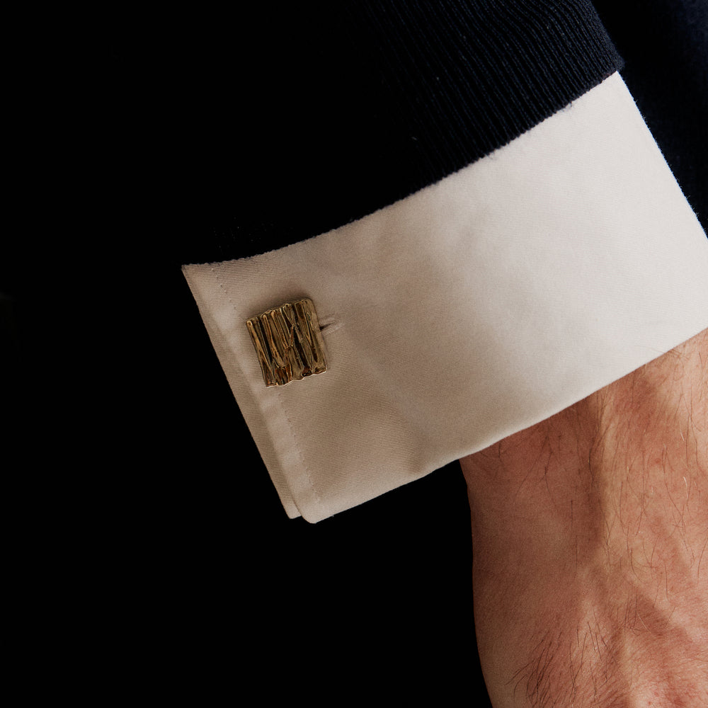 Veil Cufflinks | Solid Yellow Gold