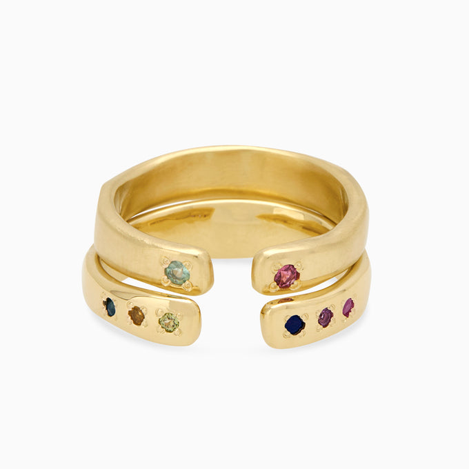 Open Stone Ring 2.0 | Solid Gold