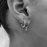Tiny Letter Earring | Silver