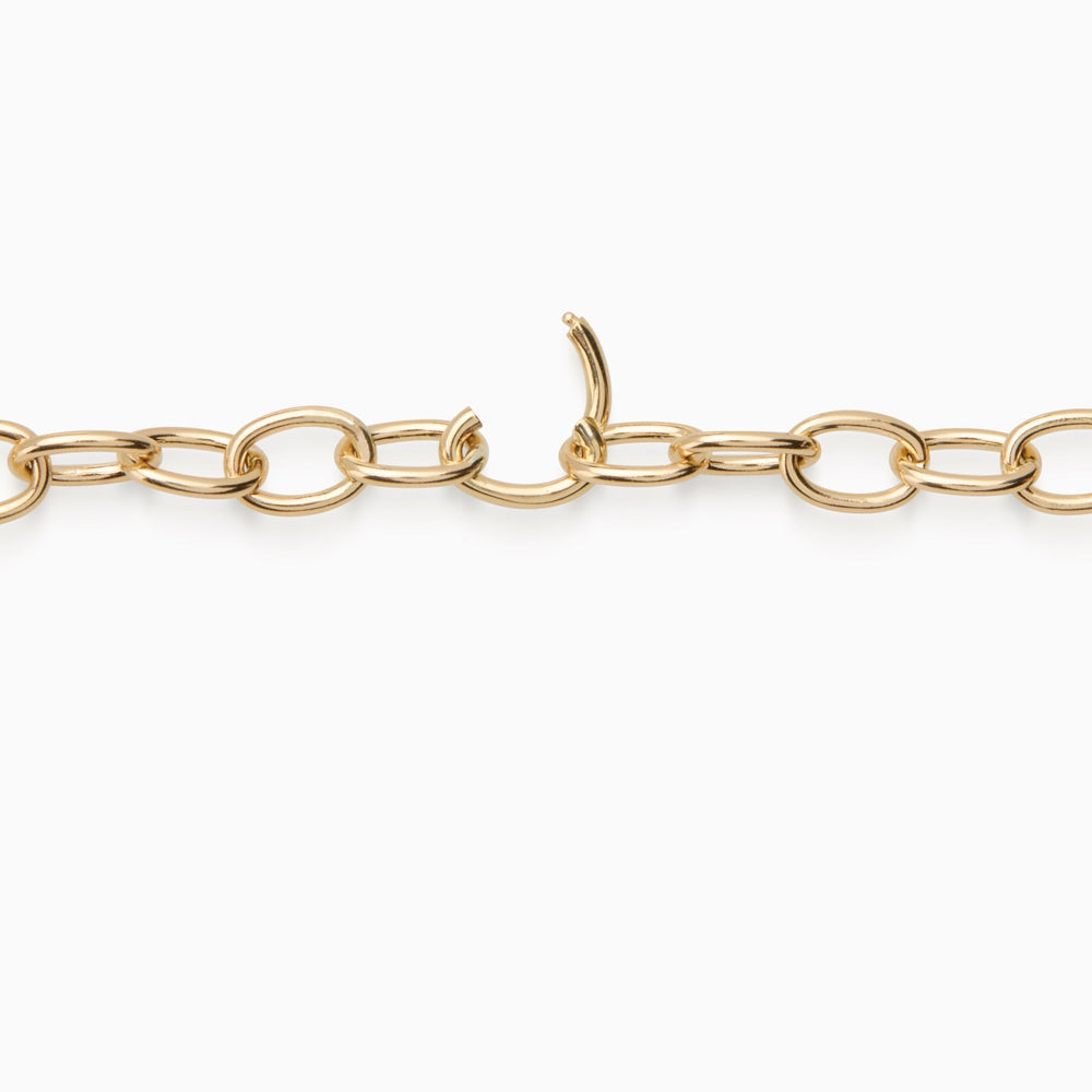 Hinge Link Charm Bracelet | Gold
