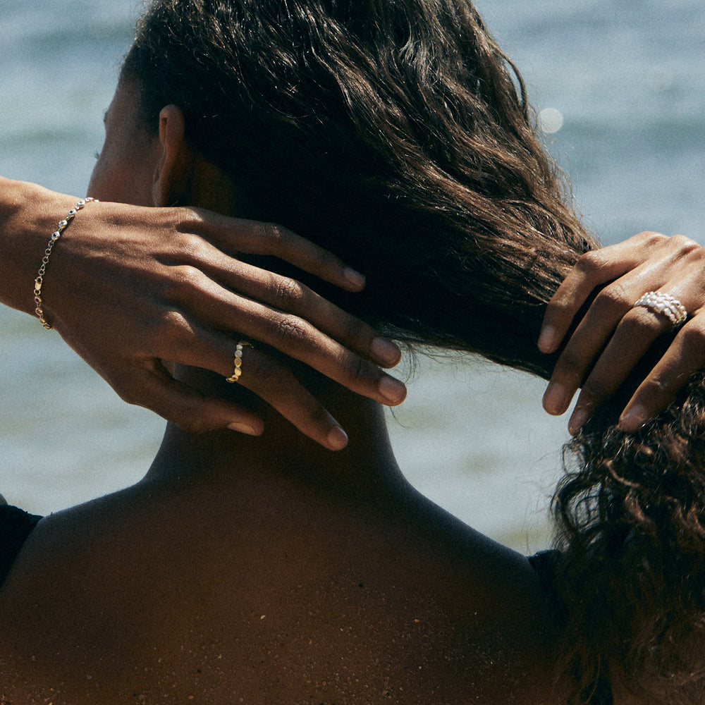 Pebble Stone Circuit Ring | Solid Yellow Gold