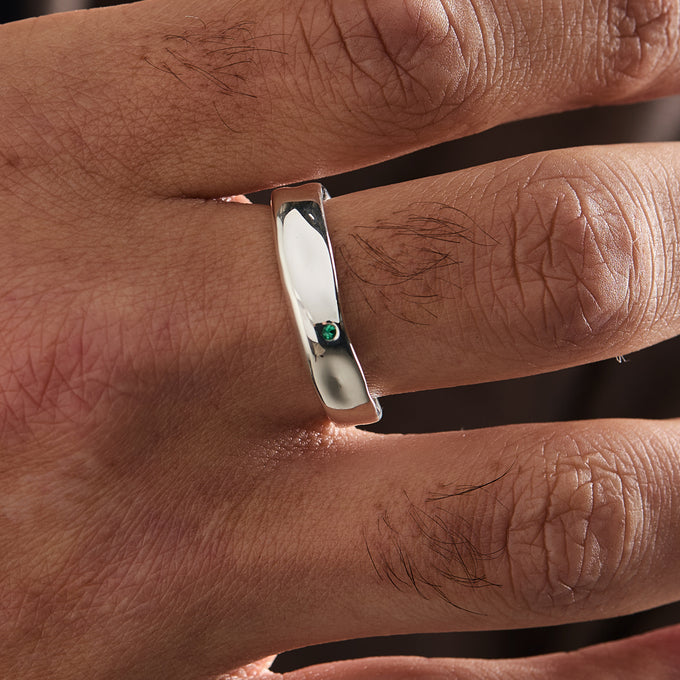 Swell Stone Ring | White Gold