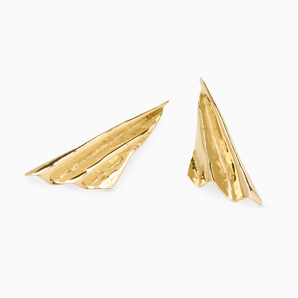 Fan Earrings | Gold