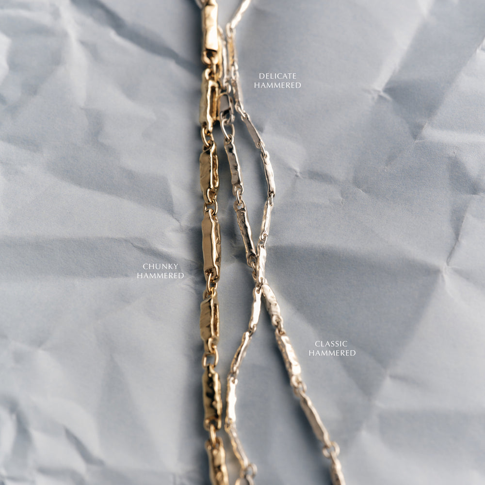 Classic Hammered Necklace | Mixed Metal