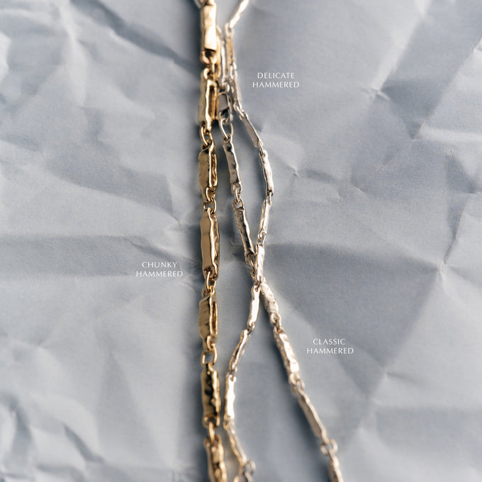 Classic Hammered Necklace | Mixed Metal