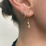 Birthstone Ingot Drop Earrings | Solid Yellow