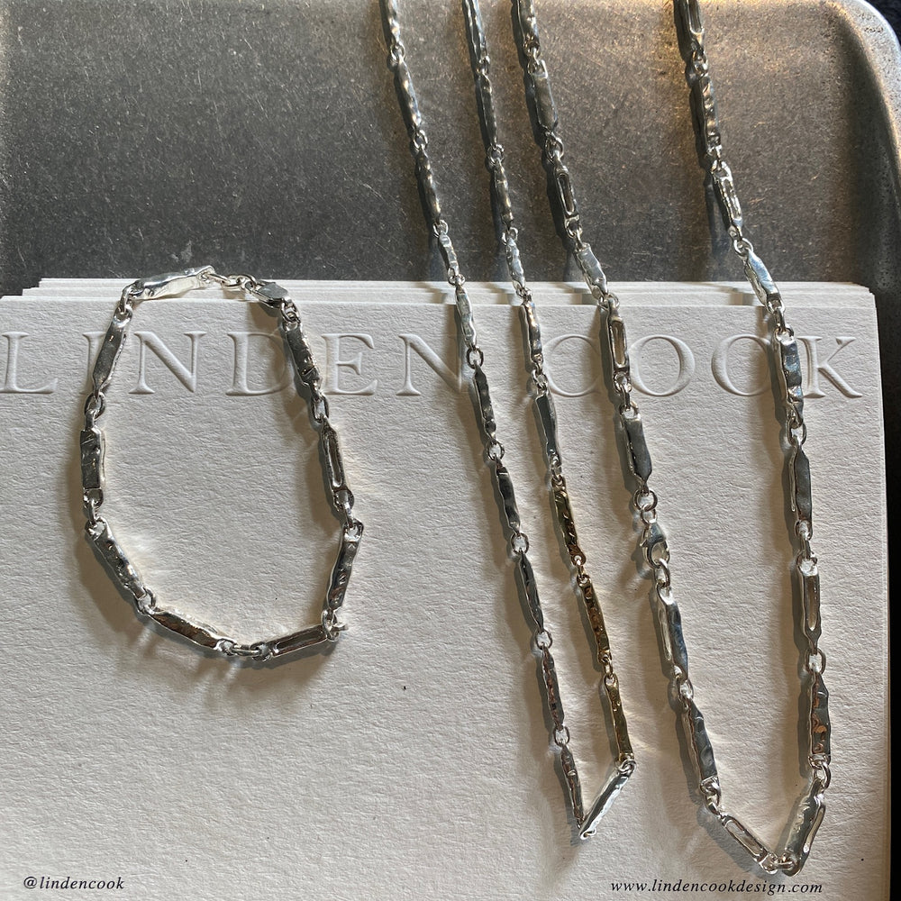 Chunky Hammered Necklace | Yellow Gold