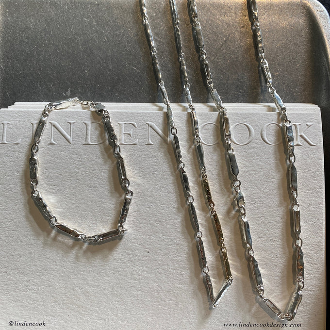 Chunky Hammered Necklace | Yellow Gold