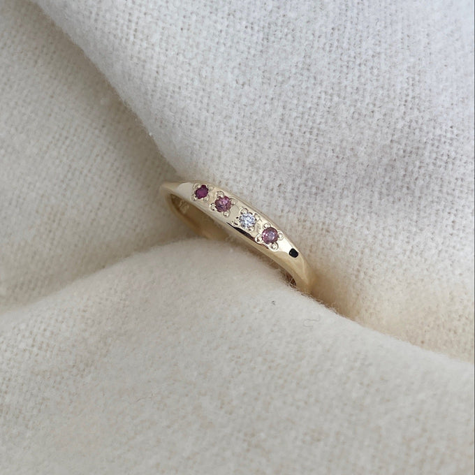 Apex Stone Ring | Solid Gold