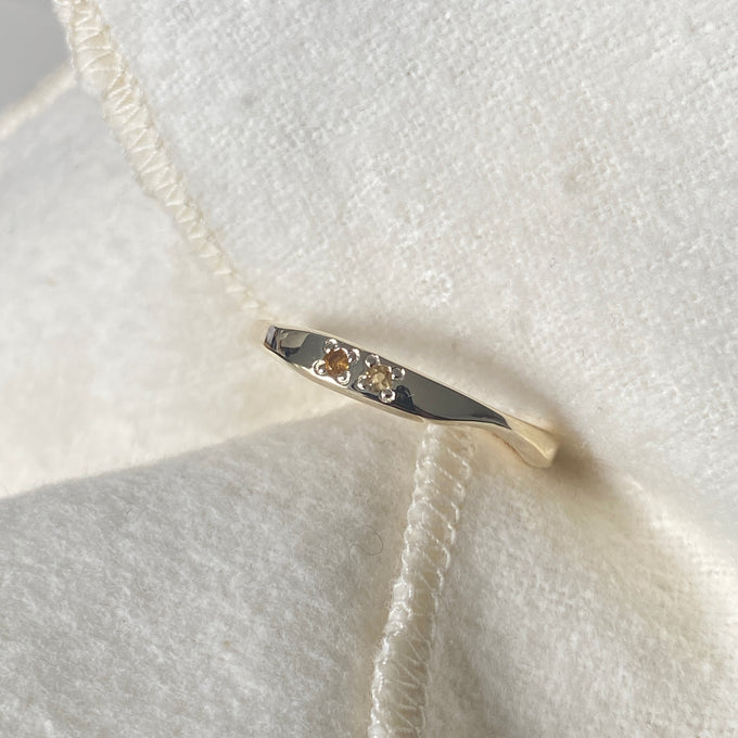 Apex Stone Ring | Solid Gold