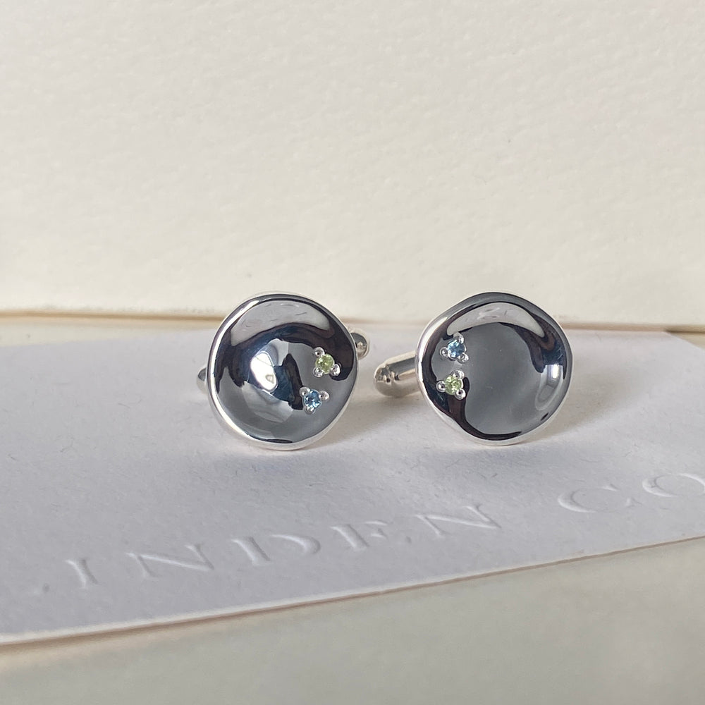 Signature Stone Cufflinks | Silver