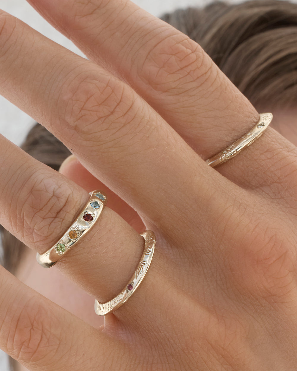 Collective Stone Ring | Solid Yellow Gold