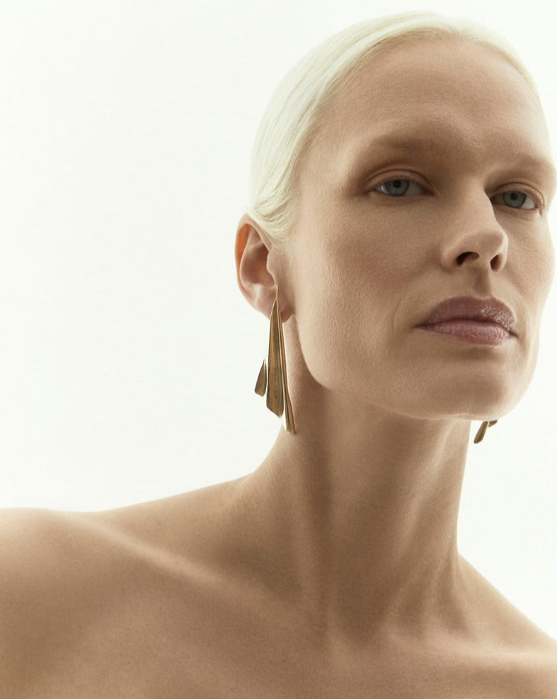 Fan Earrings | Gold