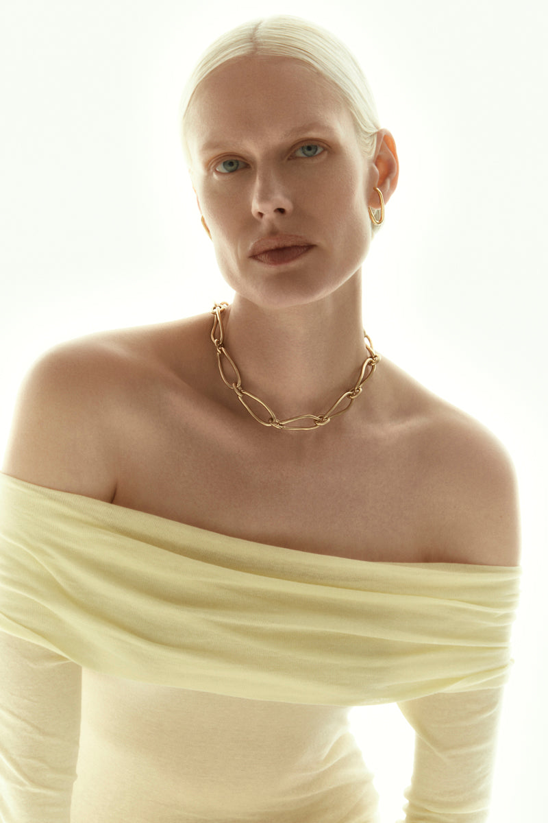 Oval Link Earrings | Gold
