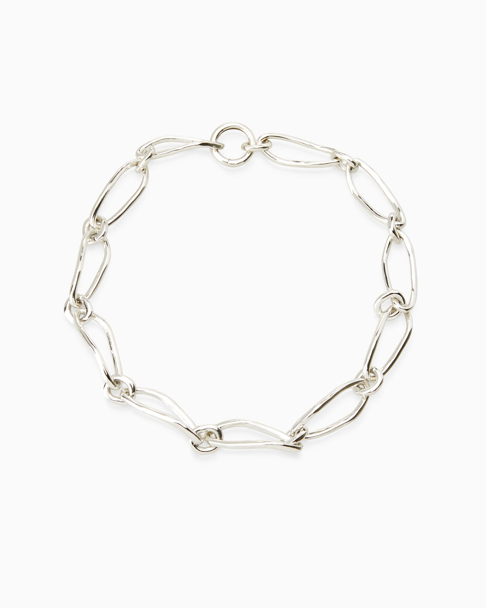 Oval Link Necklace | Silver