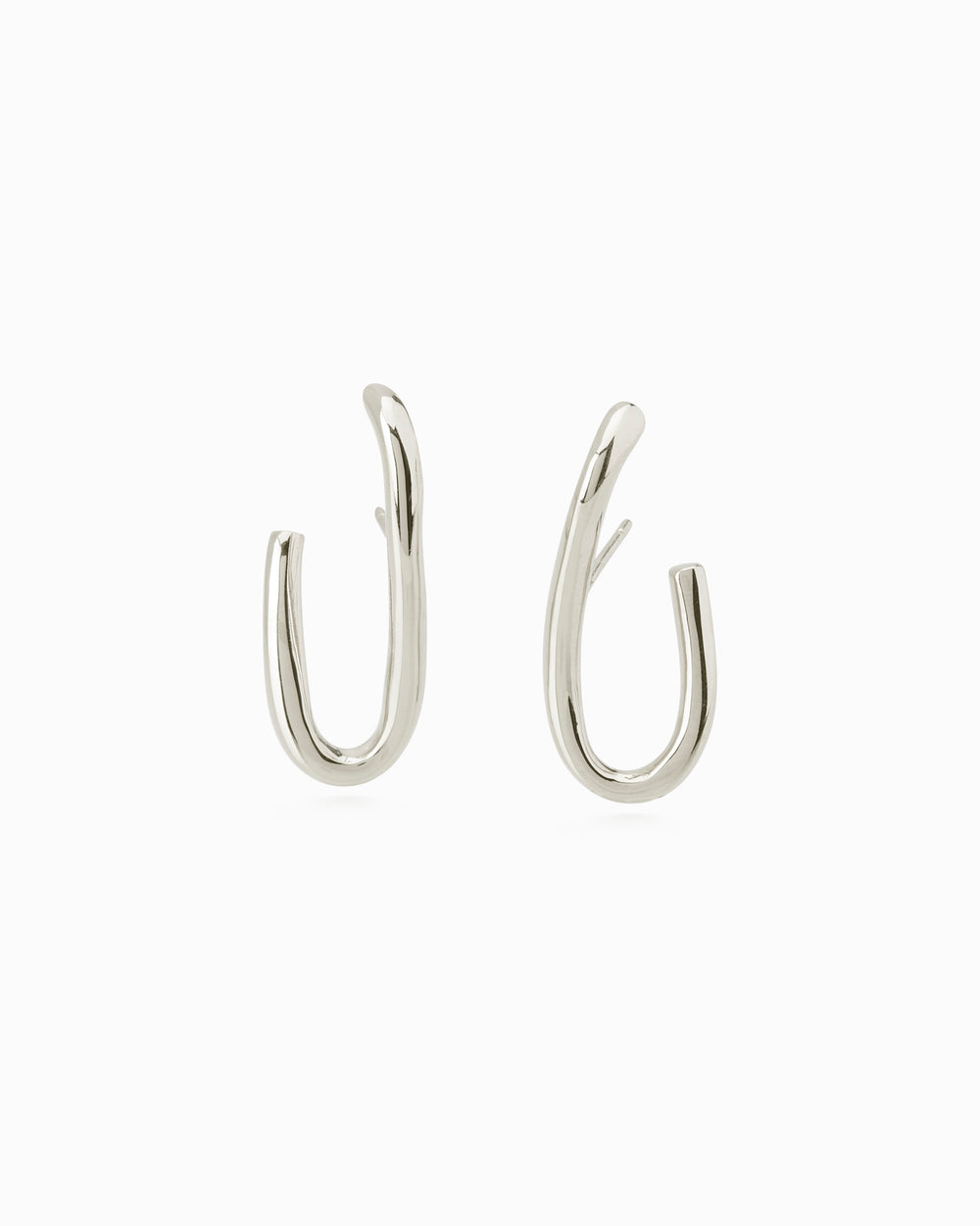 Oval Link Earrings | Silver