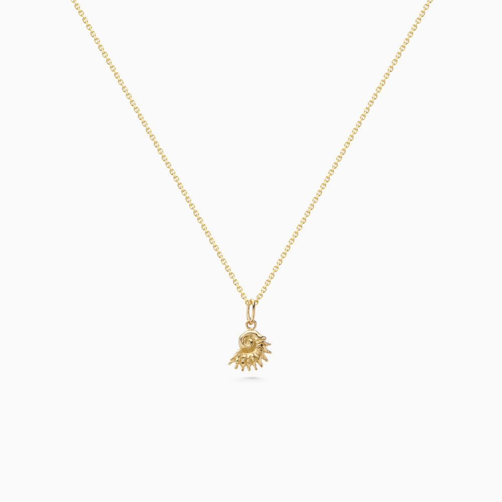 Sundial Shell Pendant | Gold