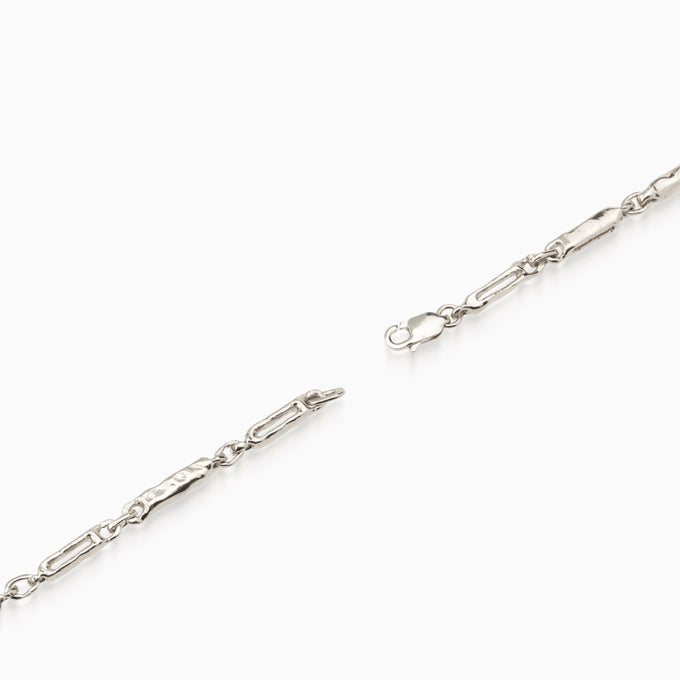 Chunky Hammered Bracelet | Silver