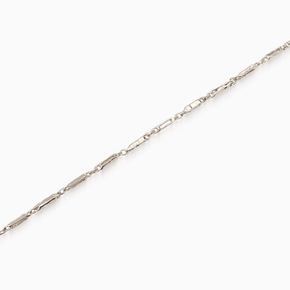 Chunky Hammered Bracelet | Silver