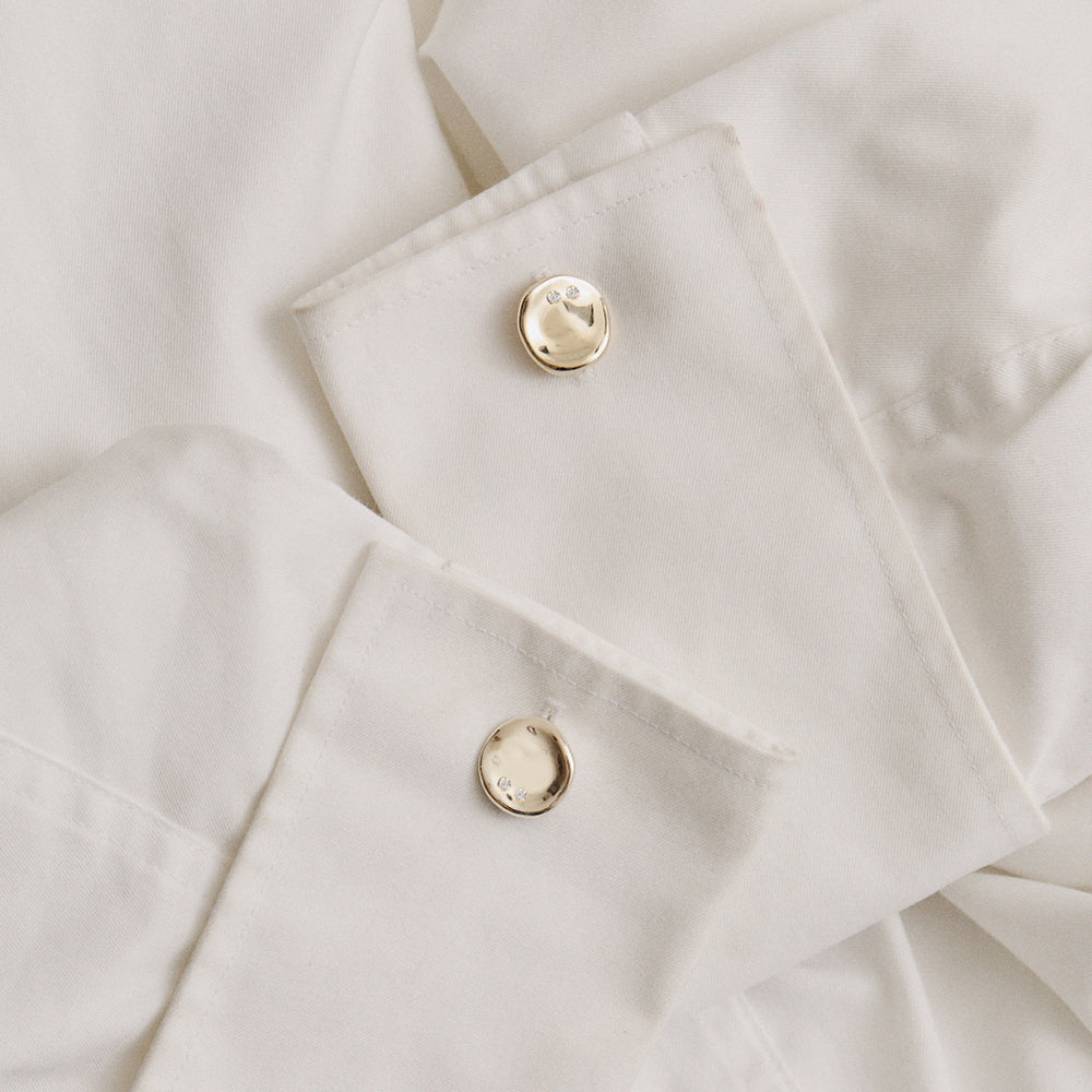 Signature Stone Cufflinks | Solid Yellow Gold