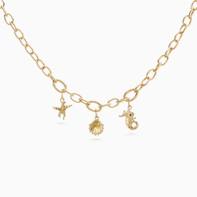 Seahorse Pendant | Gold