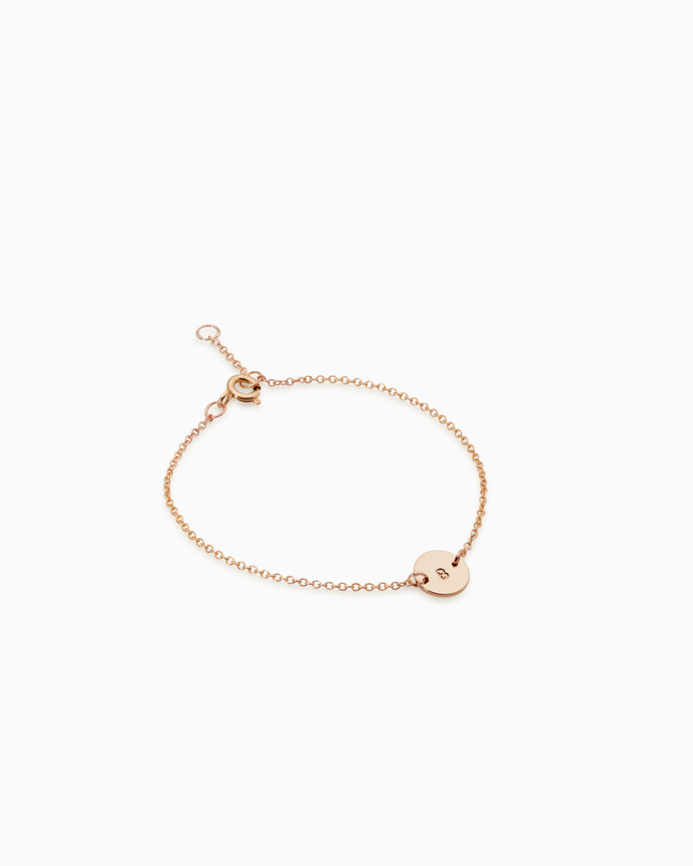 Personalised Plate Bracelet | Solid Rose Gold