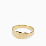 Narrow Signet Ring | Solid Gold