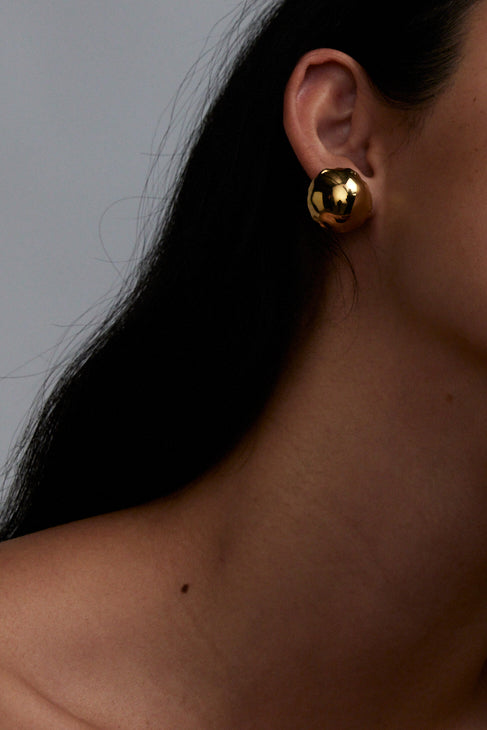 Dome Earrings | Gold