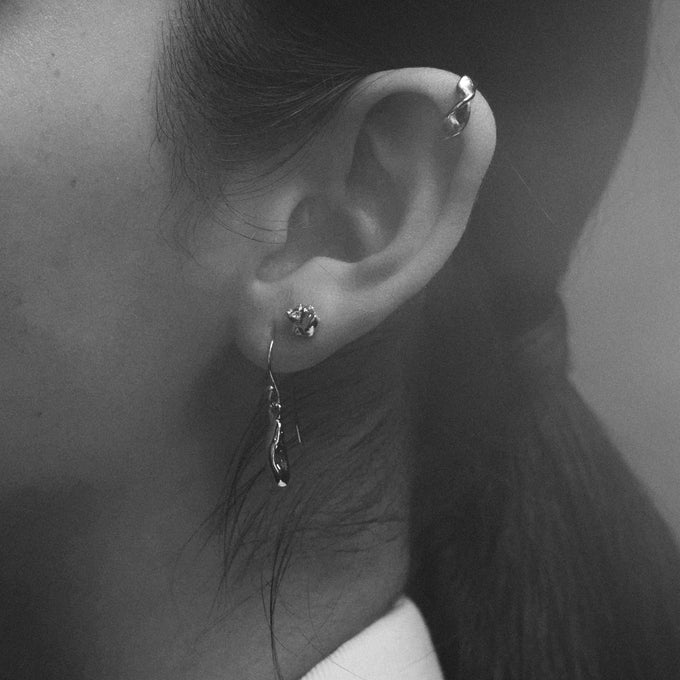 Wave Ear Cuff | Silver
