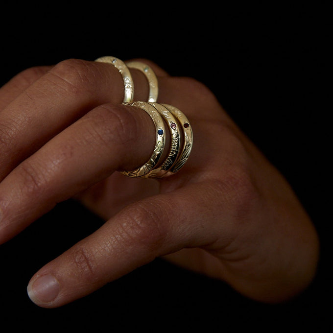 Birthflower Ring | Solid Gold