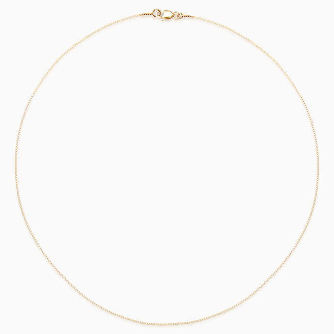 Fine Box Necklace | Gold