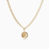 Laser Impression Charm Necklace | Yellow Gold