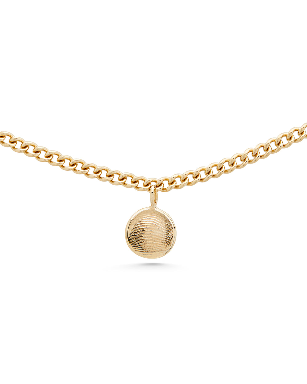 Impression Charm Necklace | Yellow Gold