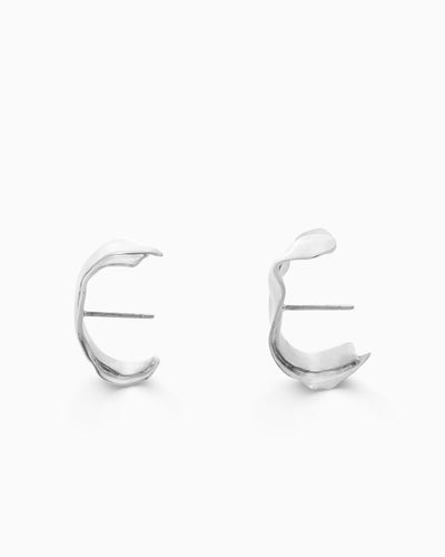 Curl Cuff Earrings | Silver