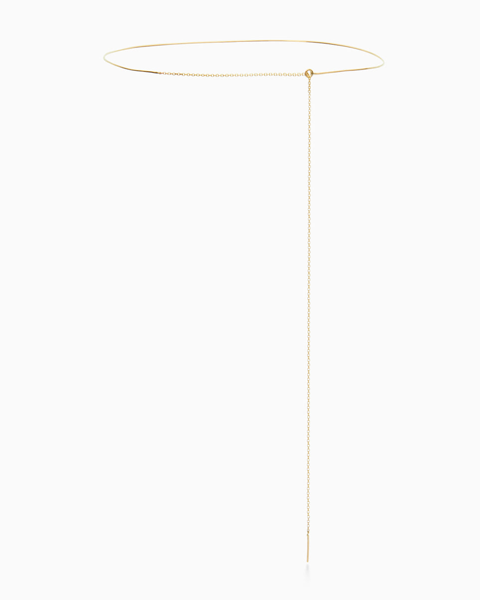 Threaded Resin Weave Necklace | Solid Gold