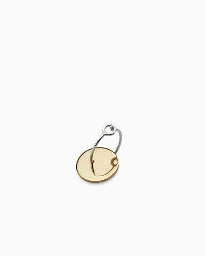 Disc Earring |  Gold with silver