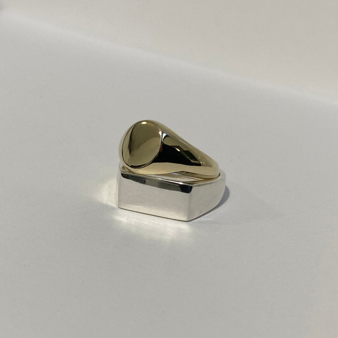 Signature Rectangle Signet Ring | Silver