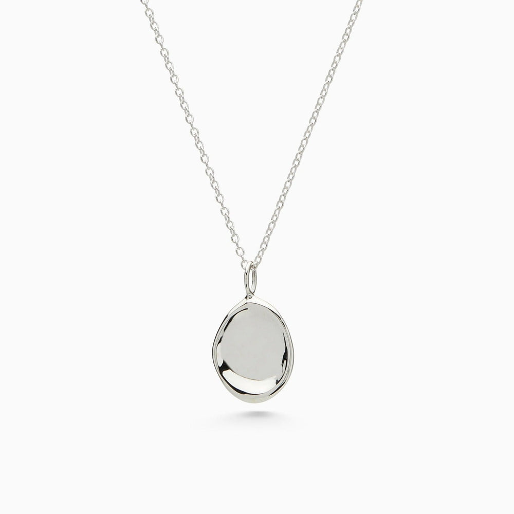 Custom Engraved Pendant | White Gold