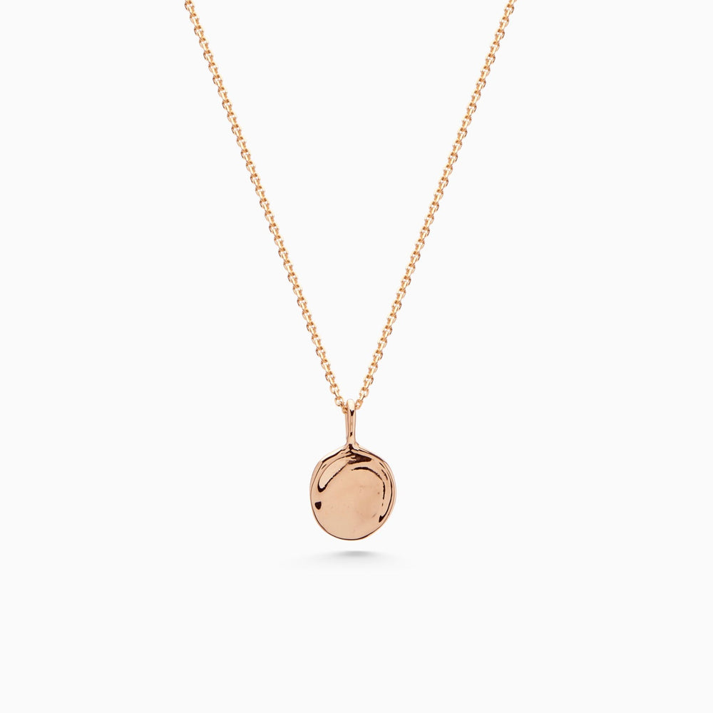 Custom Engraved Necklace | Solid Rose Gold