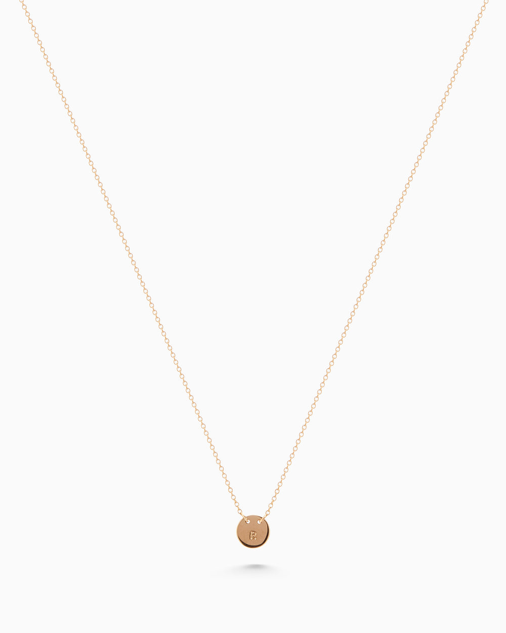 Personalised Plate Necklace | Solid Rose Gold