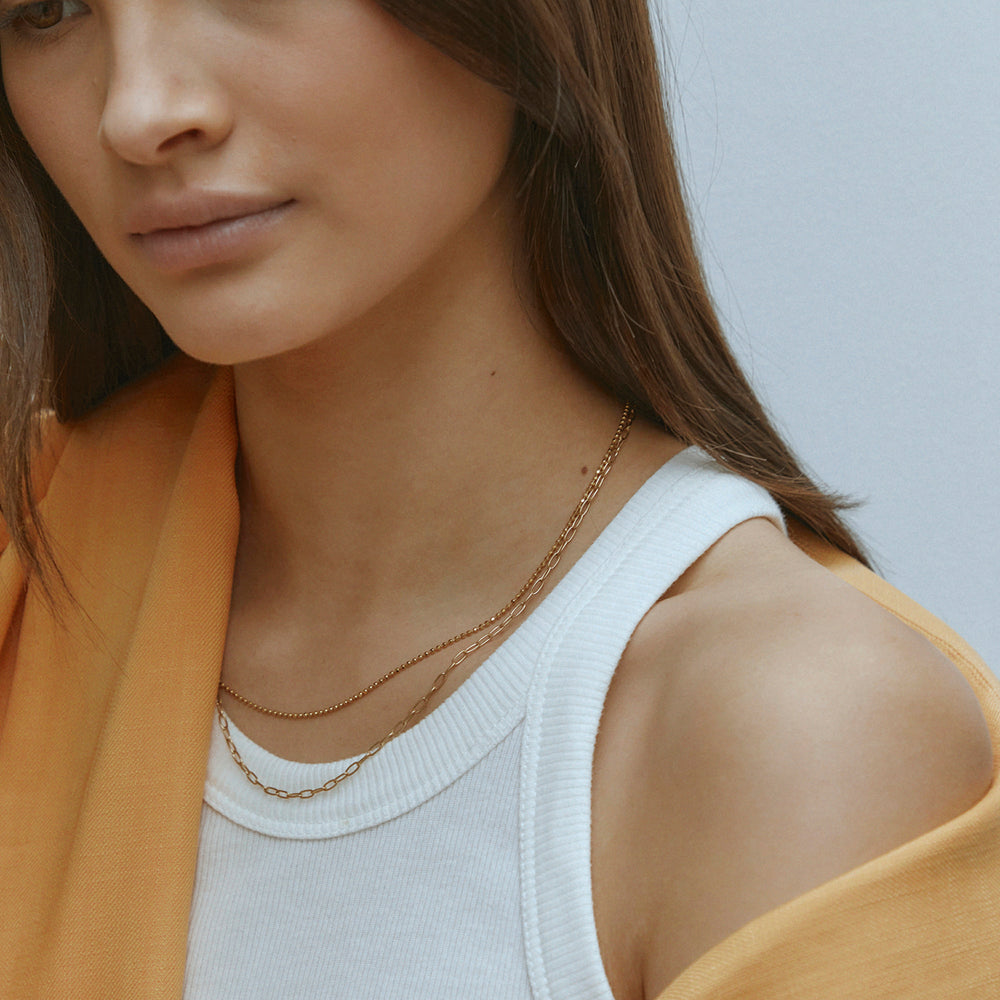 Long Link Necklace | Gold