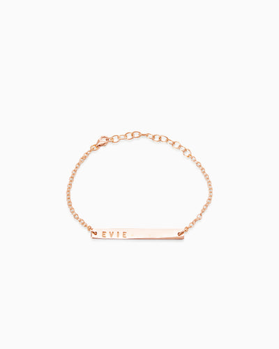 Personalised Tag Bracelet | Rose Gold