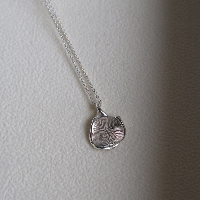 Custom Engraved Wave Pendant | Silver