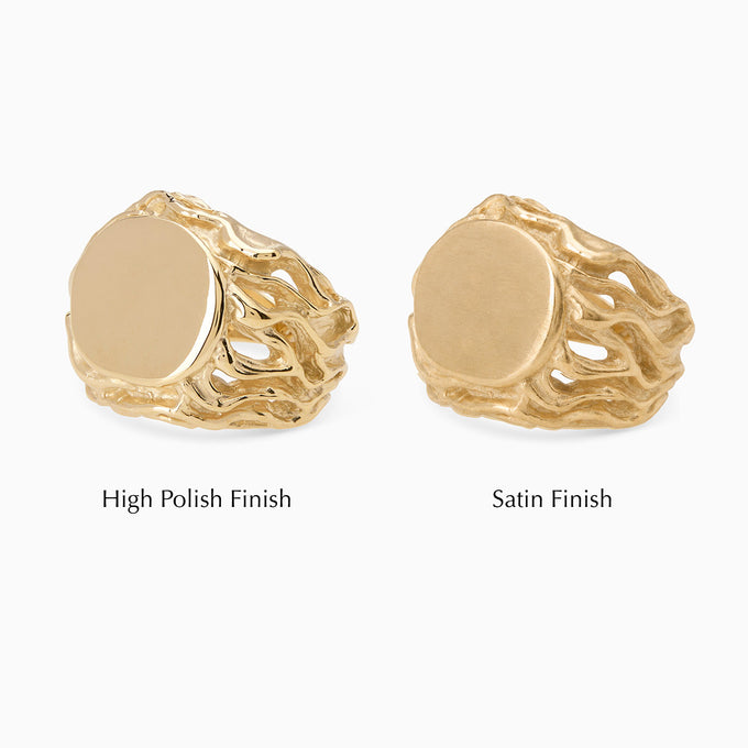 Ivy Stone Signet Ring | Yellow Gold