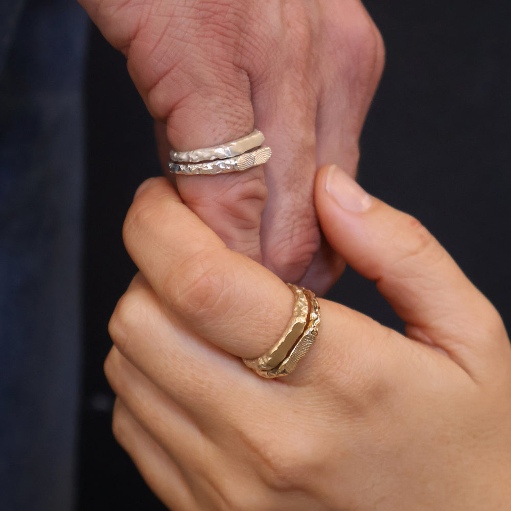 Engraved Kindred Ring | White Gold