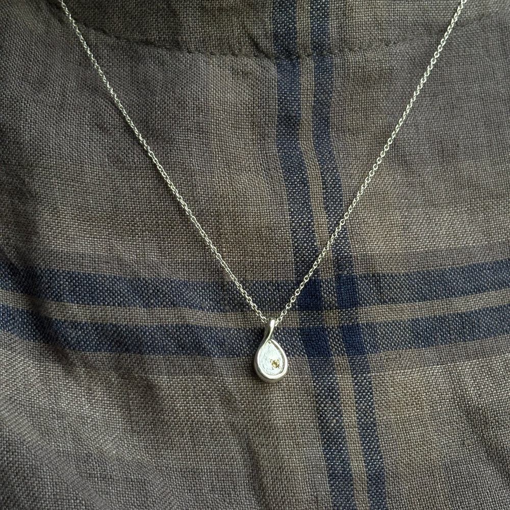 Custom Forma Pendant (Stones & Engraving) | Silver