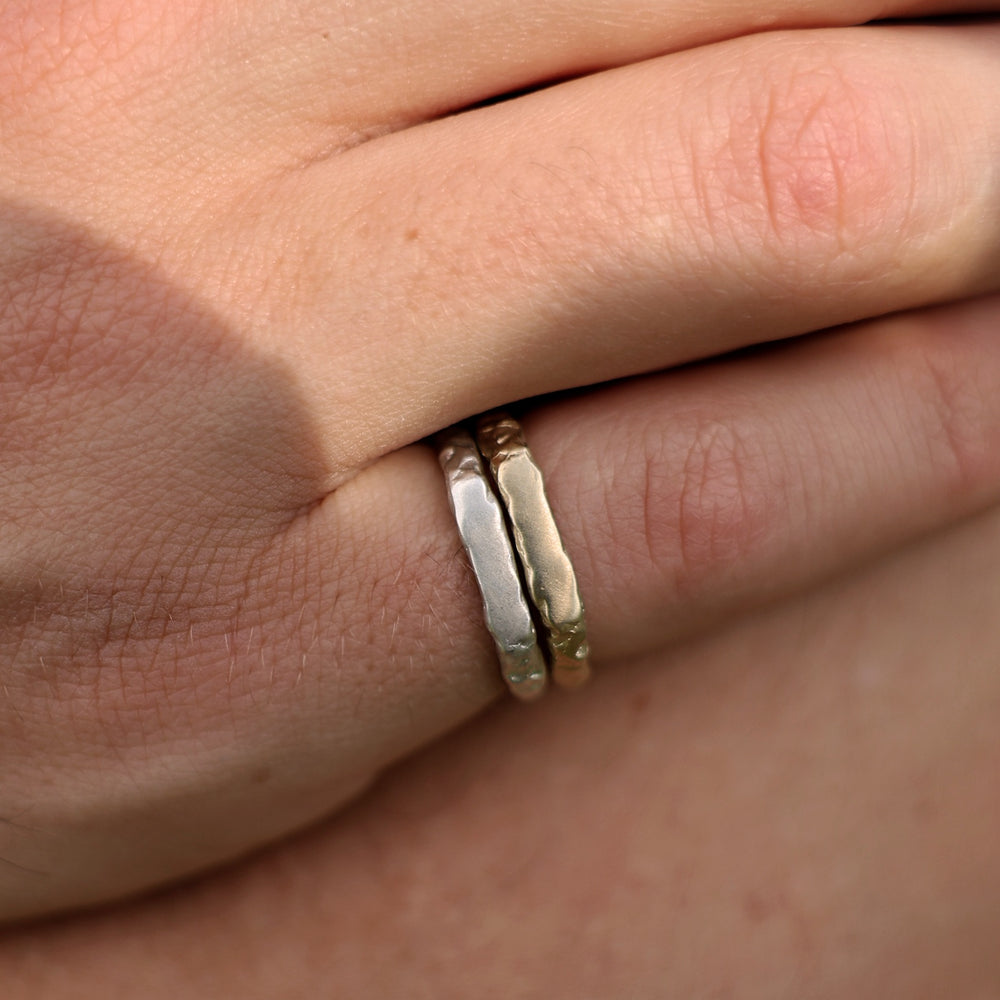 Engraved Kindred Ring | White Gold